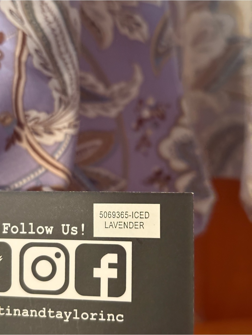 Justin & Taylor Lavender Floral Paisley Kimono - Picture 5 of 5